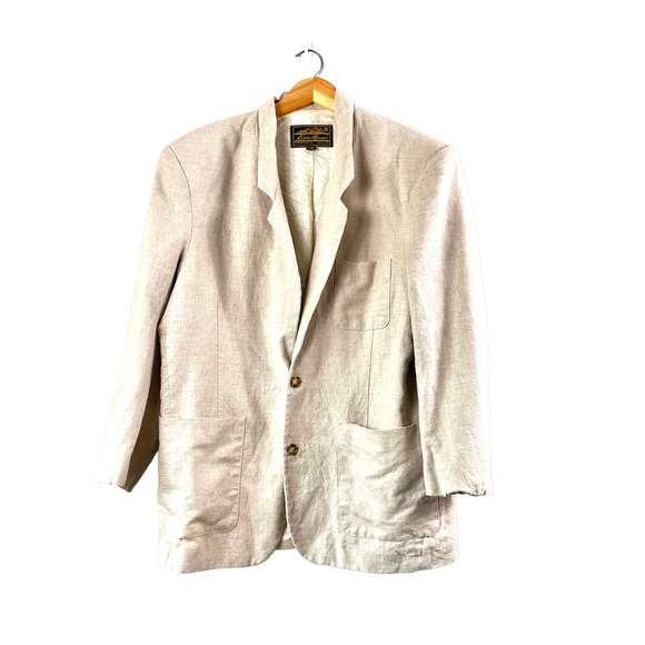 Eddie Bauer Other - Men’s Tan Linen Eddie Bauer Suit Blazer 42